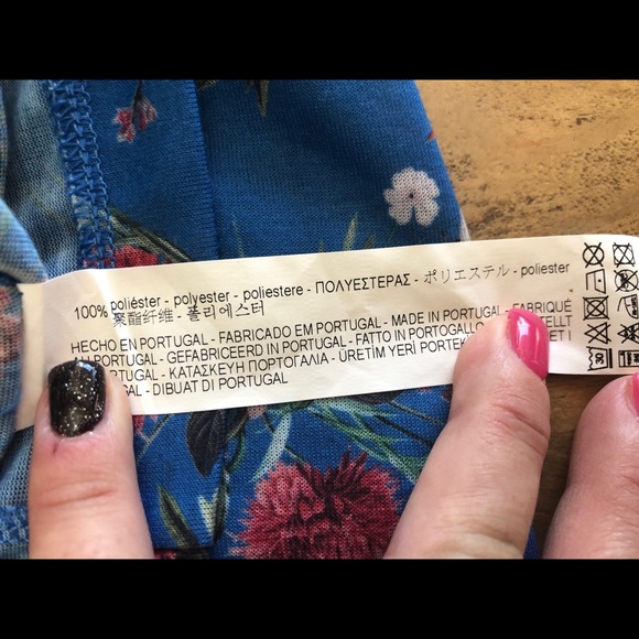 NWT Zara Girls Size 5-6 blue floral wrap‎ top - Picture 6 of 6